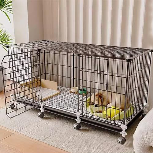 Indoor Pet Cage für kleine und mittelgroße Hunde und Katzen, tragbarer Zwinger mit integrierter Toilette und Universalrollen für einfache Mobilität Indoor Pet Cage für kleine und mittelgroße Hunde und Katzen, tragbarer Zwinger mit integrierter Toilette und Universalrollen für einfache Mobilität von Generisch