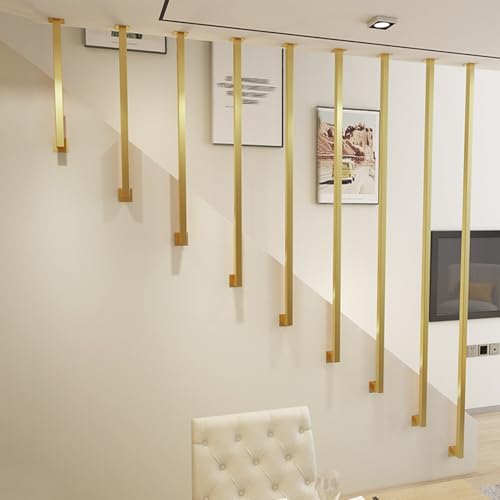 Indoor Treppengeländer mit Beschlägen - Dekorative Schmiedeeisen Balustrade für sichere und stilvolle Loftstufen von Generisch