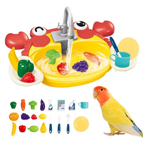 Indoor Vogelbad - Elektrische Indoor Vogelbad Dusche für Papageien,Badewanne Schwimmbecken mit Wasserhahn, Duschwanne automatische interaktive Spielzeug Fontäne für Conure Frettchen Nymphensittich Indoor Vogelbad - Elektrische Indoor Vogelbad Dusche für Papageien,Badewanne Schwimmbecken mit Wasserhahn, Duschwanne automatische interaktive Spielzeug Fontäne für Conure Frettchen Nymphensittich von Generisch