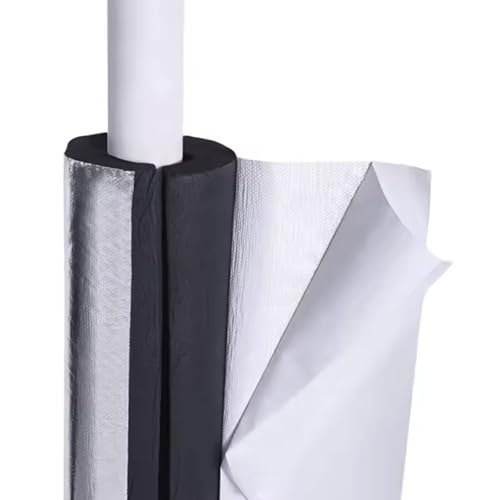 Industrie-Rohrisolierung Ø16mm - 273mm Selbstklebende Schaumstoff Rohr Isolierung Heizungsrohre Weichschaum Rohrdämmung für Kupfer-, Kunststoff- & Stahlrohr(ID219mmXT20mmX95cm) von Generisch