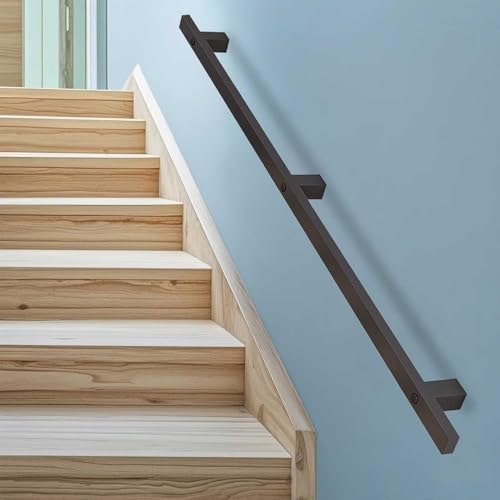 Industrielle Metallrohr-Treppe il – 4,8 m rutschfestes Wandgeländer für Innen- und Außenbereich, pulverbeschichtete Geländerstütze für Treppen Industrielle Metallrohr-Treppe il – 4,8 m rutschfestes Wandgeländer für Innen- und Außenbereich, pulverbeschichtete Geländerstütze für Treppen von Generisch