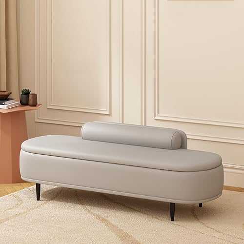 Industrielle Schuhbank Eingangsbereich Aufbewahrung Ottomane Gepolstert Kunstleder Ende des Bettes Stauraum Sitz Stilvolles Capitoné-Design für Schlafzimmer & Flur Multifunktionsmöbel von Generisch