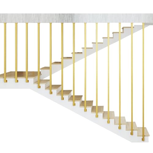 Industrielle Treppengeländer Handlauf für Beton Holzstufen - Garten Terrasse Deck Zaun Dekoration Veranda Eingang Geländer Balkon Brüstung Haltegriff von Generisch