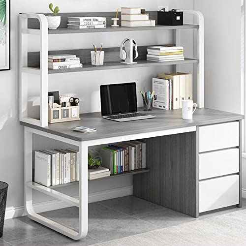 Industrieller Computertisch mit Bücherregal und 3 Schubladen, 99,1 cm, Büroarbeitsplatz für Zuhause und Büro, stilvoller grauer Arbeitsschreibtisch mit Käfigaufbewahrungslösung Industrieller Computertisch mit Bücherregal und 3 Schubladen, 99,1 cm, Büroarbeitsplatz für Zuhause und Büro, stilvoller grauer Arbeitsschreibtisch mit Käfigaufbewahrungslösung von Generisch
