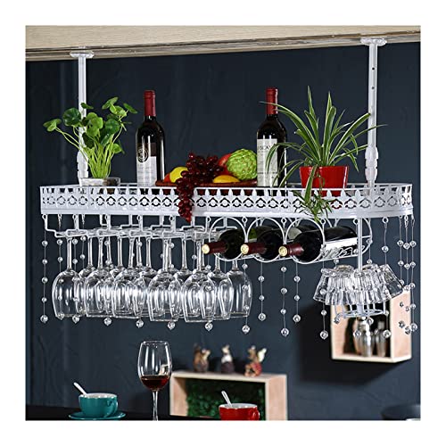 Industrieller Eisenwein – stilvoller Deckenblumenhalter für Zuhause, Restaurant und Bar – 80 cm Weißwein-Aufbewahrungseinheit Industrieller Eisenwein – stilvoller Deckenblumenhalter für Zuhause, Restaurant und Bar – 80 cm Weißwein-Aufbewahrungseinheit von Generisch