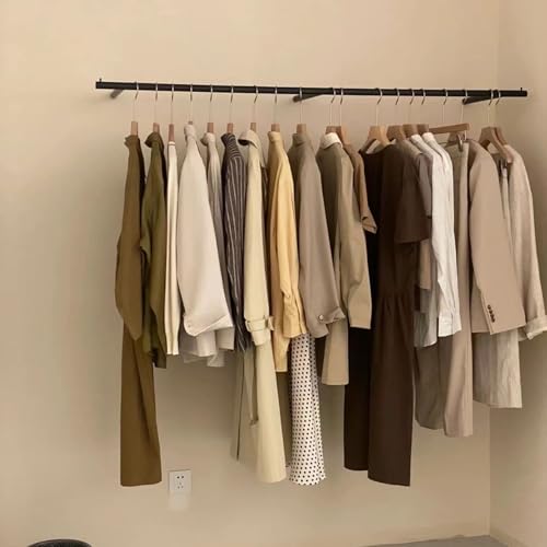 Industrieller schwarzer Rohr-Kleiderständer – Mehrzweck-Hängestange für Waschküche oder Schrank, Organizer für Mäntel, Kleider und Röcke – stilvolles Design Industrieller schwarzer Rohr-Kleiderständer – Mehrzweck-Hängestange für Waschküche oder Schrank, Organizer für Mäntel, Kleider und Röcke – stilvolles Design von Generisch