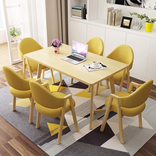 Industrielles Holz-Esstisch-Set mit Stühlen, leicht zu reinigende Oberfläche für Küche, Esszimmer und Konferenzgebrauch Industrielles Holz-Esstisch-Set mit Stühlen, leicht zu reinigende Oberfläche für Küche, Esszimmer und Konferenzgebrauch von Generisch