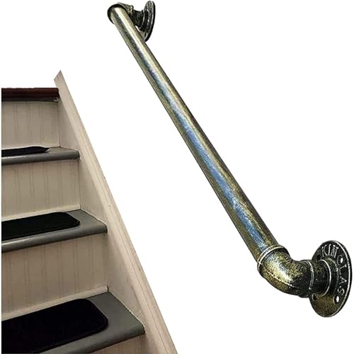 Industrielles Schmiedeeisenrohr il – Antik-Messing-Metallgeländer für Innen- und Außentreppen, Veranda und Deck – 150 cm Sicherheitslösung Industrielles Schmiedeeisenrohr il – Antik-Messing-Metallgeländer für Innen- und Außentreppen, Veranda und Deck – 150 cm Sicherheitslösung von Generisch