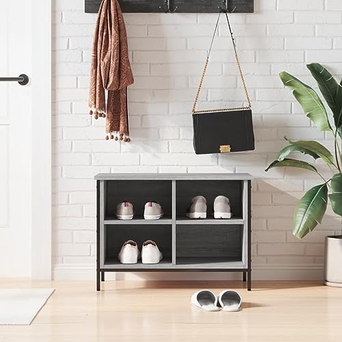 Industrielles Schuhregal mit offenen Regalen und Metallbeinen, 69 x 35 x 50 cm, 2 Etagen, Stauraum für kleine Räume, Eingangsbereich oder Flur, Schuhaufbewahrungslösung Industrielles Schuhregal mit offenen Regalen und Metallbeinen, 69 x 35 x 50 cm, 2 Etagen, Stauraum für kleine Räume, Eingangsbereich oder Flur, Schuhaufbewahrungslösung von Generisch