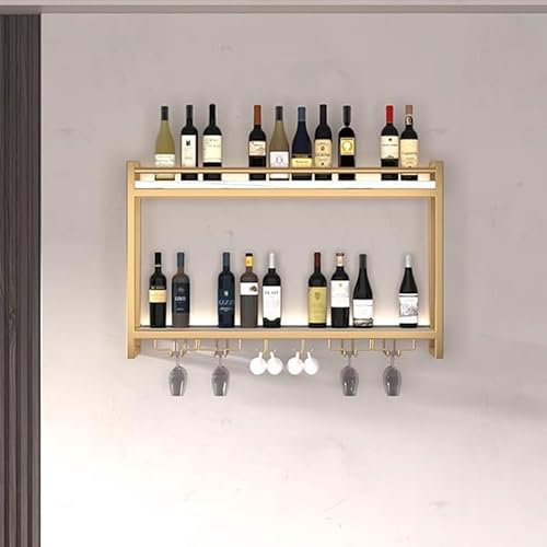 Industrielles Weinregal aus Metall zur Wandmontage, schwimmende Barregale für stilvolle Hausbar oder Wohnzimmer Industrielles Weinregal aus Metall zur Wandmontage, schwimmende Barregale für stilvolle Hausbar oder Wohnzimmer von Generisch