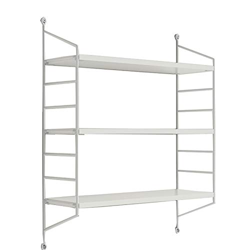 Industrielles schwebendes Wandregal mit 3 Etagen, modernes, minimalistisches, rechteckiges Wandregal, hält 10 kg, perfekt für Schlafzimmer, Wohnzimmer, Küche, Flur (75 x 20 x 62 cm) von Generisch