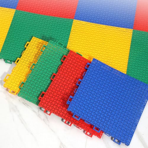 Ineinandergreifende Bodenfliesen für Spielplatz, rutschfest mit Ablauflöchern, ideal für Keller und Hofboden von Generisch
