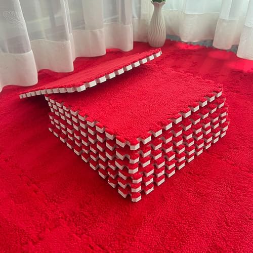 Ineinandergreifende Schaumstoff-Puzzlematte, weiche Plüsch-Bodenfliesen für bequemen Wohn- und Schlafzimmer-Teppich Ineinandergreifende Schaumstoff-Puzzlematte, weiche Plüsch-Bodenfliesen für bequemen Wohn- und Schlafzimmer-Teppich von Generisch
