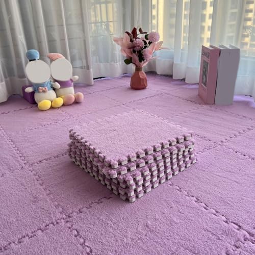 Ineinandergreifende Schaumstoff-Puzzlematte, weiche Plüsch-Bodenfliesen für bequemen Wohn- und Schlafzimmer-Teppich Ineinandergreifende Schaumstoff-Puzzlematte, weiche Plüsch-Bodenfliesen für bequemen Wohn- und Schlafzimmer-Teppich von Generisch