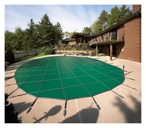 Inground Pool Sicherheitsabdeckung, robuster Winterschutz für Holzdeck und Beton, inklusive Ankerfeder-Set von Generisch