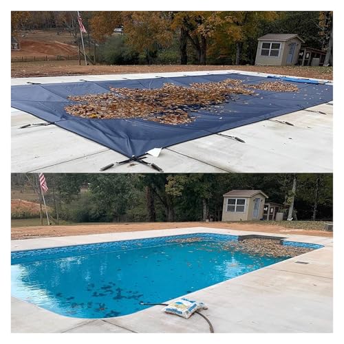 Inground Pool Sicherheitsabdeckung, robustes Schutzgitter mit Hardware für Herbst-/Winterschutz, geeignet für verschiedene Poolformen von Generisch