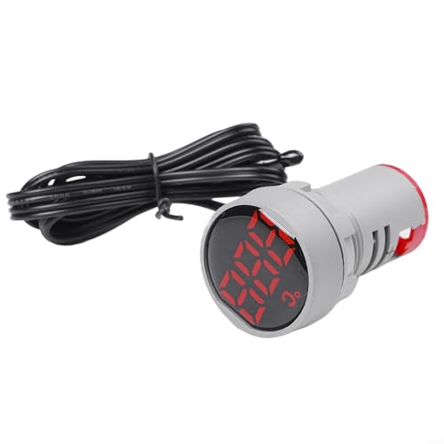 Innovatives digitales Temperaturmessgerät, rund, 22 mm, perfekt für Wartungsaufgaben (DC 5–12 V) von Generisch