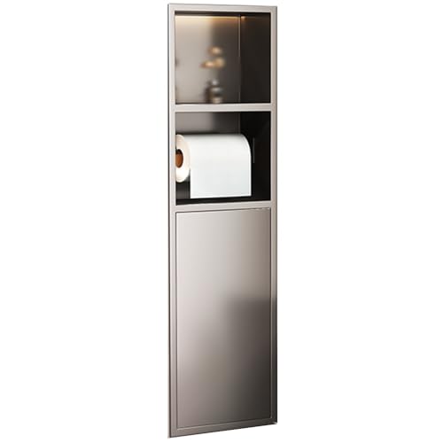 Integrierter Edelstahl-Duschschrank, dekorativer Aufbewahrungsschrank, Toilettenpapierhalter mit Mülleimer für Wohnzimmer, Schlafzimmer, Küche, Badezimmer, Weiß, 17 x 23 x 12,5 cm Integrierter Edelstahl-Duschschrank, dekorativer Aufbewahrungsschrank, Toilettenpapierhalter mit Mülleimer für Wohnzimmer, Schlafzimmer, Küche, Badezimmer, Weiß, 17 x 23 x 12,5 cm von Generisch