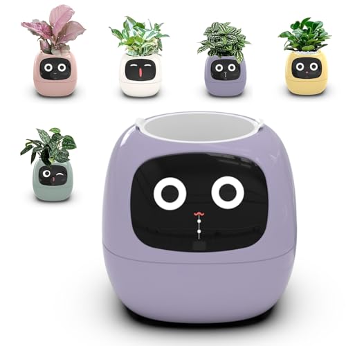 Intelligenter AI Blumentopf mit 7 Sensoren, LCD-Bildschirm und App-Steuerung für Gartenarbeit, mit intelligenter Ausdrucks- und Wetteranzeige Intelligenter AI Blumentopf mit 7 Sensoren, LCD-Bildschirm und App-Steuerung für Gartenarbeit, mit intelligenter Ausdrucks- und Wetteranzeige von Generisch