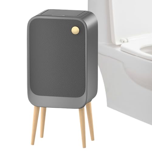 Intelligenter Mülleimer | Automatischer Mülleimer Mit Sensor Und Deckel 20 Liter | Seitlich Öffnender Abfalleimer Hochbeiniger Elektro Mülleimer Für Wohnzimmer Schlafzimmer Küche Badezimmer Toilette von Generisch