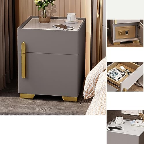 Intelligenter Nachttisch mit integriertem Safe, LED-Nachtlicht, USB-Ladestation und Schublade, für Schlafzimmer oder Büro Intelligenter Nachttisch mit integriertem Safe, LED-Nachtlicht, USB-Ladestation und Schublade, für Schlafzimmer oder Büro von Generisch