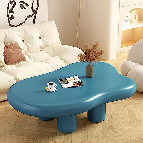 Irregular Cloud Couchtisch – Moderner Cartoon-Holz-Beistelltisch mit 4 Beinen, niedliches, rundes Design für Wohnzimmer und Schlafzimmer, verdicktes blaues Dekor, 99,1 x 68,6 x 30,5 cm Irregular Cloud Couchtisch – Moderner Cartoon-Holz-Beistelltisch mit 4 Beinen, niedliches, rundes Design für Wohnzimmer und Schlafzimmer, verdicktes blaues Dekor, 99,1 x 68,6 x 30,5 cm von Generisch