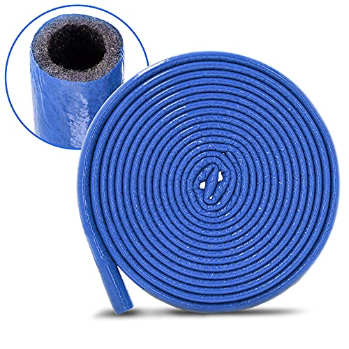 PE-Rohrisolierung Isolierschlauch 10 m Rolle x Ø 22 mm / 6 mm Isolierstärke Blau | Schutzschlauch Heizungsrohr Isolierung mit Schutzhaut | Rohr Dämmung Schlauch Rohrdämmung Warmwasserleitung Heizung von Generisch