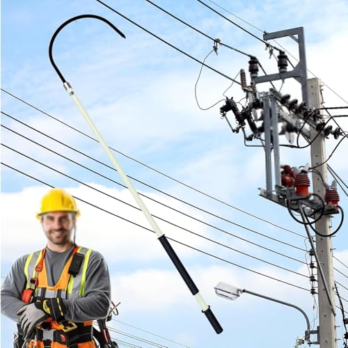 Isolierter Rettungshaken – Anti-Elektroschock-Werkzeug für Feuerelektriker, 100 Pfund Tragfähigkeit, sichere Stromschlagprävention von Generisch