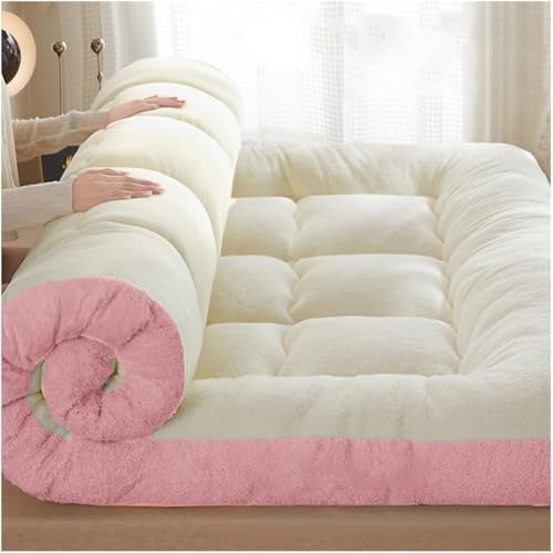 Japanische 5 cm dicke, faltbare Futon-Matratze, rollbare Bodenmatte für Schlafsäle und Gäste, Doppelbett und volle Größe (D 120 x 200 cm), tragbare Schlaflösung von Generisch