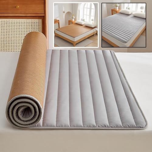 Japanische Boden-Futon-Matratze, faltbar und atmungsaktiv, aufrollbares Bett zum Schlafen, dicke faltbare Bodenmatratze, ideal für Studentenwohnheime, 135 x 200 cm von Generisch