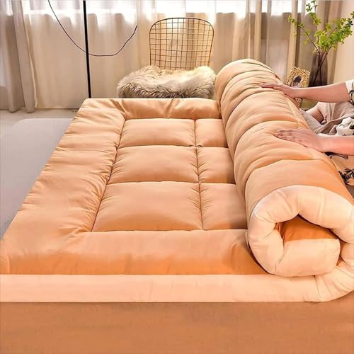 Japanische Bodenmatratze – dickes, atmungsaktives Futonbett, faltbare Campingmatratze für Erwachsene, 120 x 200 cm, perfekt für Zuhause und Reisen, platzsparendes Design von Generisch