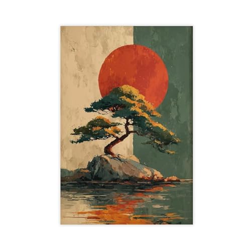 Japanische Bonsai-Kunst-Wandposter auf Leinwand, Poster, Schlafzimmer, Dekoration, Landschaft, Büro, Raumdekoration, Geschenk, 20 x 30 cm Japanische Bonsai-Kunst-Wandposter auf Leinwand, Poster, Schlafzimmer, Dekoration, Landschaft, Büro, Raumdekoration, Geschenk, 20 x 30 cm von Generisch