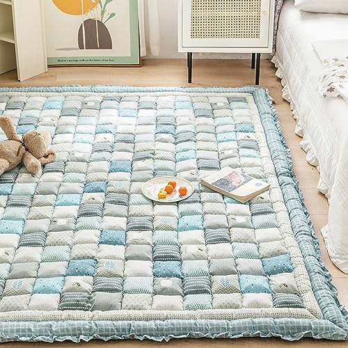 Japanische Futon-Matratze, 4 cm dick, faltbar, gesteppt, Bodenmatte für Erwachsene, Garten, schick, Baumwolle, Isomatte, aufrollbar, Camping-Matratze, 90 x 160 cm, tragbar und bequem von Generisch