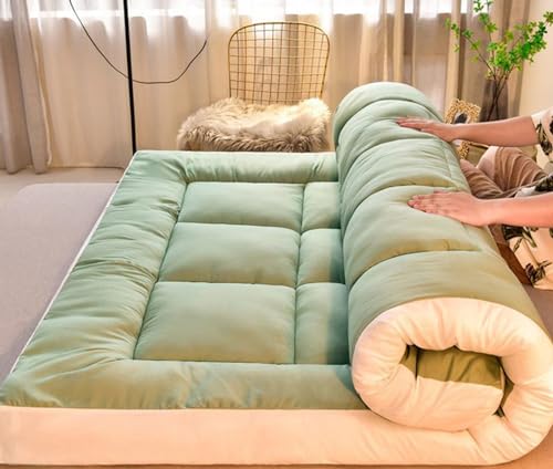 Japanische Futon-Matratze, Super-Kingsize-Gel-Memory-Foam-Matratzenauflage, atmungsaktive Doppelbett-Matratze (Größe: 150 x 190 cm, Farbe: Grau), komfortable Schlaflösung von Generisch