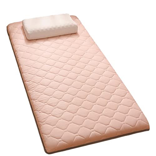 Japanische Futon-Matratze, dicke Bodenmatratze, weich, rollbar, volle Größe, 150 x 200 cm, Rosa, perfekt für Zuhause, Schlafzimmer und Yoga Japanische Futon-Matratze, dicke Bodenmatratze, weich, rollbar, volle Größe, 150 x 200 cm, Rosa, perfekt für Zuhause, Schlafzimmer und Yoga von Generisch