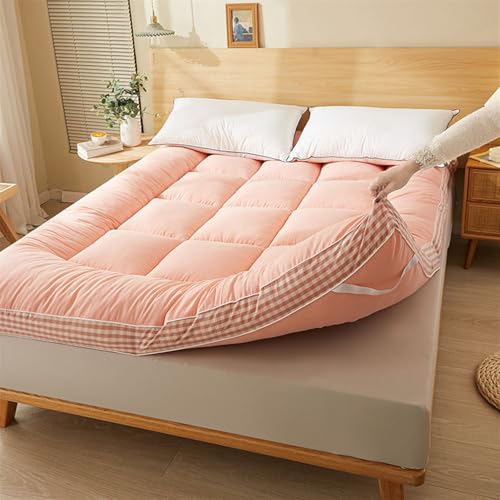 Japanische Futon-Matratze, rollbar, faltbar, Thai-Bodenmatratze für Camping, Einzelgröße, Rosa, 150 x 200 cm, bequeme und tragbare Schlaflösung Japanische Futon-Matratze, rollbar, faltbar, Thai-Bodenmatratze für Camping, Einzelgröße, Rosa, 150 x 200 cm, bequeme und tragbare Schlaflösung von Generisch