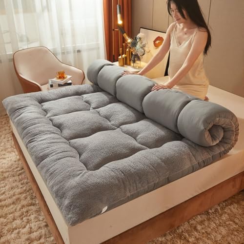 Japanische Futon-Matratze, verdickte, weiche, faltbare Bodenmatte, tragbare Tatami-Rollmatratze für Doppel-/Einzel-/Queen-Size-Größen, japanischer Stil von Generisch