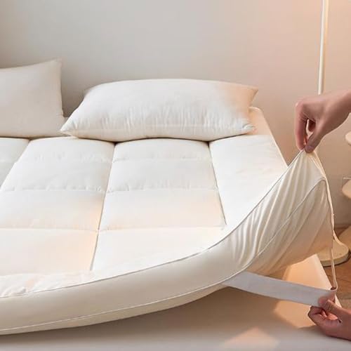 Japanische Futon Matratze - Faltbare Aufrollbare Bodenmatratzen, Tatami Matte, Klappmatratze Isomatte, Extra Dicke tragbare für Studentenwohnheim/Gästebett,White3cm-120*200cm/47.2*78.7in von Generisch