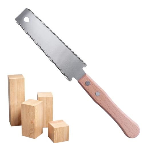 Japanische Pull -Säge - 12,2 Zoll Handsäge Mit Doppelkanten | Flexible Klingenspülung Schnittsägen Für Holzbearbeitung, Tischlerei, Trimmarbeiten, Präzisionsschneiden, Tischlerei, Möbelherstellung von Generisch
