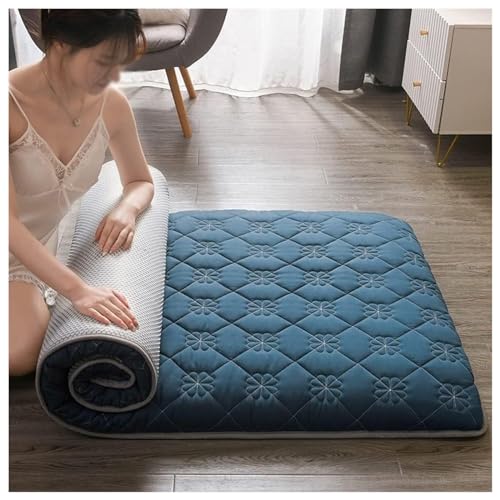 Japanische faltbare Rollmatratze, weich und flauschig, tragbares Futonbett für Camping, 90 x 200 cm, Weiß von Generisch