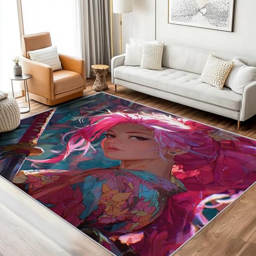 Japanischer Anime Teppich Wohnzimmer 140x200 Waschbar Mit Muster Schöne Mädchen Samurai Teppiche Gegend Schlafzimmer Deko & Wohnaccessoires, Kurzflor Teppich Weich rutschfest Bettvorleger, FD3197 Japanischer Anime Teppich Wohnzimmer 140x200 Waschbar Mit Muster Schöne Mädchen Samurai Teppiche Gegend Schlafzimmer Deko & Wohnaccessoires, Kurzflor Teppich Weich rutschfest Bettvorleger, FD3197 von Generisch