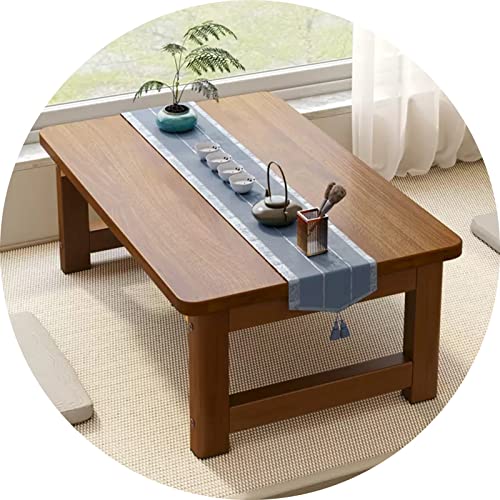 Japanischer Boden Teetisch für Wohnzimmer, Bürotisch, Balkon - Retro Kaffee Niedriger Tisch - Sofatisch Teetisch von Generisch