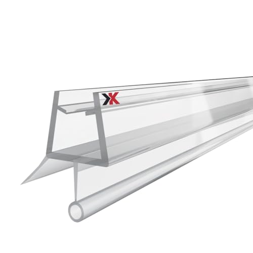KRAUS Duschdichtung für 8-10mm Glas, 200cm - Transparent, Qualitative Duschtürdichtung/Duschlippe als Duschdichtungen für Duschtüren, kombinierbar mit einer Schwallschutzleiste Dusche von K Kraus Glasbeschläge