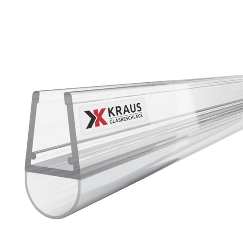 KRAUS Premium Duschdichtung DD-1 Duschtürdichtung für 6-8mm Glasstärke à 1000mm in transparenter Optik Duschdichtungen für Duschtüren & Duschkabinen Dichtungen vom Experten von K Kraus Glasbeschläge