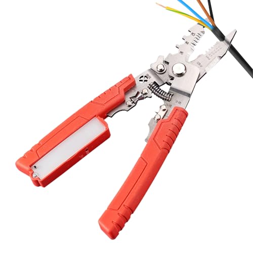 Kabelabisolierer | Präziser Abisolierer Mit Spannungsprüfer | Multifunktions-Crimpzange Mit Tester-Zubehör Für Elektrikerarbeiten Crimpen Abisolieren Kabelabisolierer | Präziser Abisolierer Mit Spannungsprüfer | Multifunktions-Crimpzange Mit Tester-Zubehör Für Elektrikerarbeiten Crimpen Abisolieren von Generisch