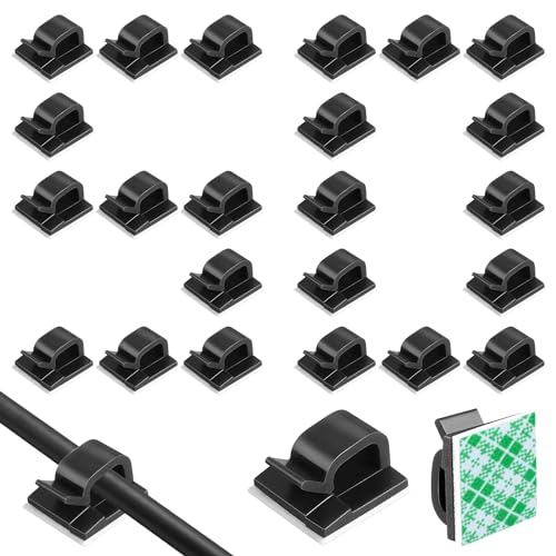 50 Stück Kabelhalter Selbstklebend Für Kabelmanagement Kabelbefestigung Ohne Bohren Kabelclips Organizer Für Zuhause Büro Auto Garten Schwarz 14×14mm Stark Haftend 50 Stück Kabelhalter Selbstklebend Für Kabelmanagement Kabelbefestigung Ohne Bohren Kabelclips Organizer Für Zuhause Büro Auto Garten Schwarz 14×14mm Stark Haftend von Generisch