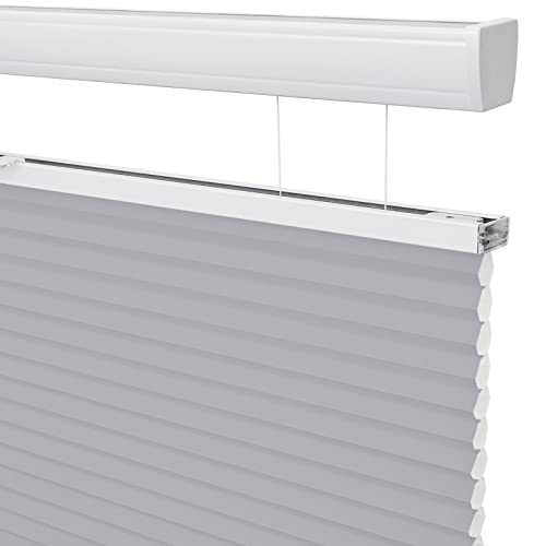Kabellose Wabenrollos, lichtfilternde, zelluläre Lampenschirme mit Wärmedämmung, für Schlafzimmer und Heimbüro, individuelle Passform, einfache Installation, Grau, 125 cm B x 150 cm H Kabellose Wabenrollos, lichtfilternde, zelluläre Lampenschirme mit Wärmedämmung, für Schlafzimmer und Heimbüro, individuelle Passform, einfache Installation, Grau, 125 cm B x 150 cm H von Generisch