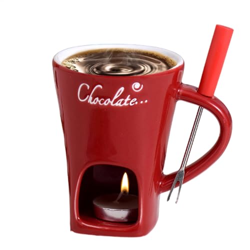 Käsefondue-Schmelzbecher – Schokoladen-Fondue-Tasse mit Gabeln, Käse-Schmelzwärmer, Butterwärmer, -Set, Fondue-beheizt, Butterwärmer, Schmelztopf für Süßigkeiten und Schokolade Käsefondue-Schmelzbecher – Schokoladen-Fondue-Tasse mit Gabeln, Käse-Schmelzwärmer, Butterwärmer, -Set, Fondue-beheizt, Butterwärmer, Schmelztopf für Süßigkeiten und Schokolade von Generisch