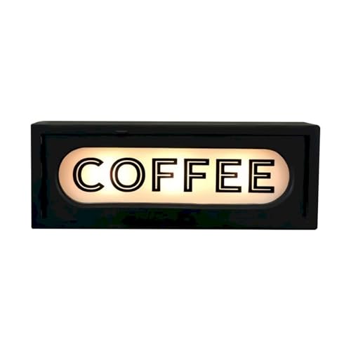Kaffee RGB LED Leuchtkasten Mit Fernbedienung Wandlicht Pulsierendes Studio Warnschild Beleuchtetes Lichtschild Für Kino Bibliothek Café Zuhause Schreibtisch Wanddeko von Generisch