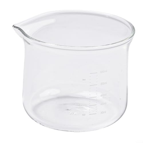 Kaffee-Schnapsglas-Messbecher für Espresso mit klarer Skala, einzelner Auslauf, V-förmig, hitzebeständig, dickes Glas, 100 ml Fassungsvermögen, Doppelwaage von Generisch